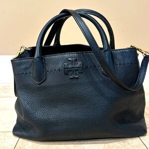 Tory Burch Black Leather Tote. Authentic and in great condition!